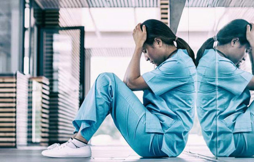Stressed nurse